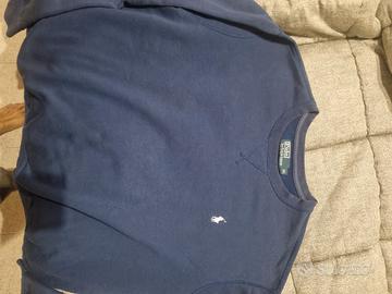 felpa originale ralph lauren uomo XL blu elgante