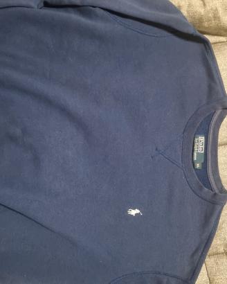 felpa originale ralph lauren uomo XL blu elgante