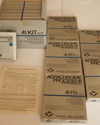 Kit Agfachrome process41 + pellicola piana 6x9