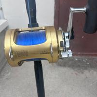 Canna da pesca con mulinello e filo