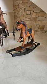 Cavallino a dondolo d epoca autentico