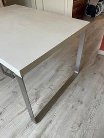 Tavolo Veneta Cucine Bianco Acciaio