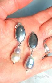 Orecchini a clip in Argento 925.