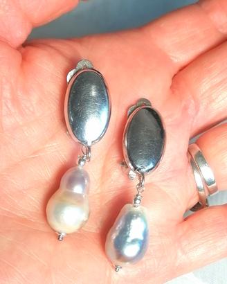 Orecchini a clip in Argento 925.