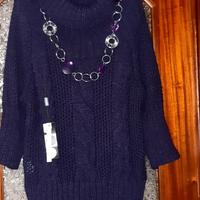 MAGLIONE MEZZO, NUOVO+ COLLANA.
