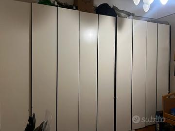 Armadio grande modulare bianco panna -