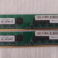 RAM DDR2  2gb 800 Mhz cl. 5   (1gb x 2)