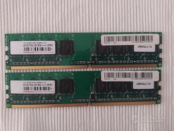 RAM DDR2  2gb 800 Mhz cl. 5   (1gb x 2)