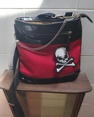 Borsa a Tracolla Goth / Punk Rossa e Nera