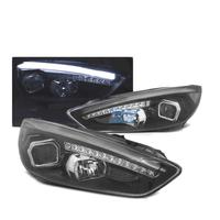 FARI FORD FOCUS MK3 15-18 LED TRU DRL NERI