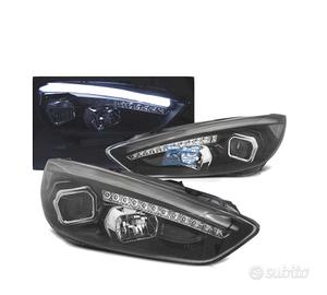 FARI FORD FOCUS MK3 15-18 LED TRU DRL NERI