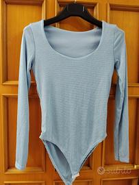 body azzurro glitterato 