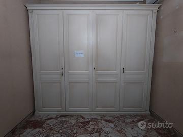 ARMADIO IN LEGNO MASSELLO 4 ANTE