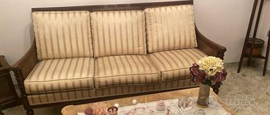 2 Divani Classici in Legno e Paglia di Vienna