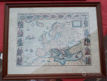 Quadro Mappa Europa XVII secolo