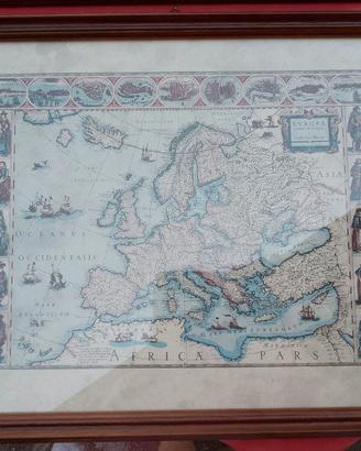 Quadro Mappa Europa XVII secolo