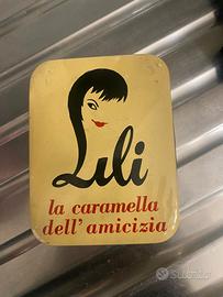 Scatola in latta Lulù per caramelle Vintage