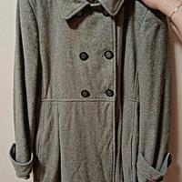 cappotto grigio chiaro Zara taglia 46