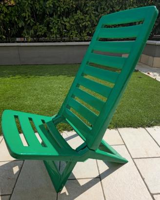N. 2 Spiaggine - sedie pieghevoli in plastica