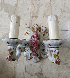 Applique in porcellana Capodimonte firmato Mangani