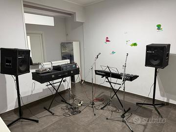 Impianto piano bar con proiettore