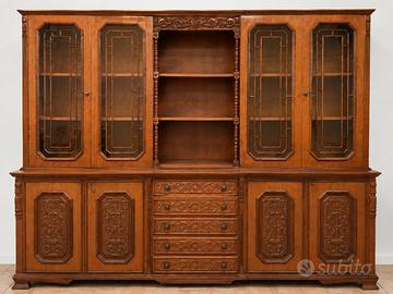 credenza vetrina  artigianale  in massello