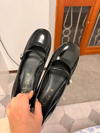 Scarpe Mary Jane in vernice nera - Vera pelle