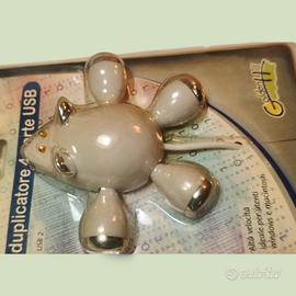 Hub USB 4 porte vintage topolino Golden Hill nuovo