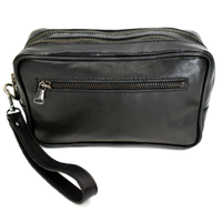 Borsello Uomo da polso Pochette Vera Pelle Nero