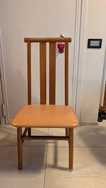 n. 4 sedie marca  T70 con seduta in pelle