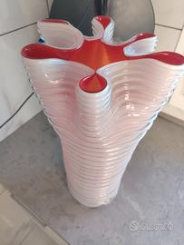 grande vaso lavorato vetro