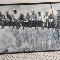 Poster Cornice Vetro Operaio al Lavoro New York 