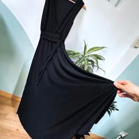 Abito elegante donna nero lurex