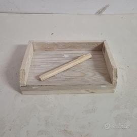 Mini tagliere artigianale in legno per presepe