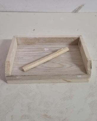 Mini tagliere artigianale in legno per presepe