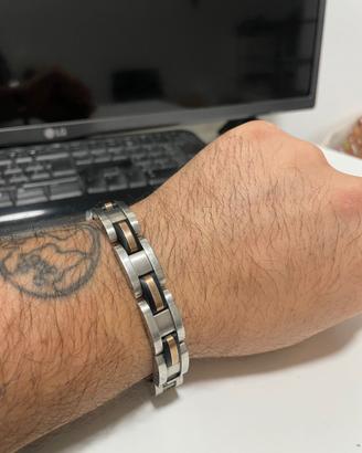 Bracciale uomo BREIL acciaio bicolore