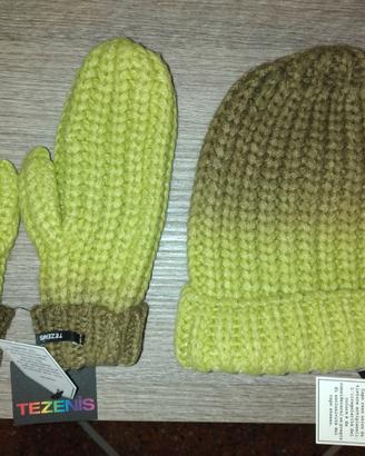 Cappello + Guanti Tezenis colorati dai 7/10 anni