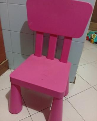 Sedia rosa bambini