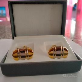 Coppia gemelli laccati oro