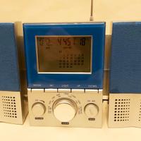 Radiolina FM colore blu metallizzato, casse estern