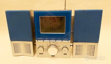 Radiolina FM colore blu metallizzato, casse estern