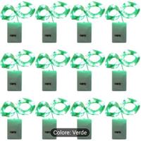 Set di 12 luci a LED con filo di rame a batteria 