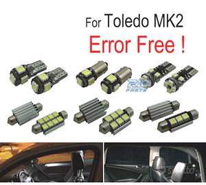 KIT 14 LAMPADE LED INTERNE PER SEAT TOLEDO II MK2 