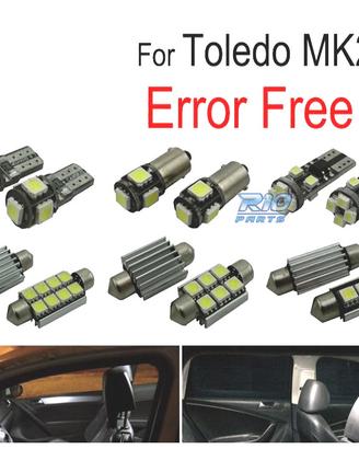 KIT 14 LAMPADE LED INTERNE PER SEAT TOLEDO II MK2 