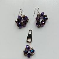 set orecchini e decoro borsa o zip