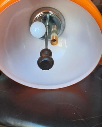 Lampadario vintage arancione funzionante