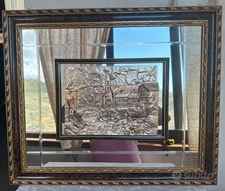 Quadro bassorilievo in argento 925.