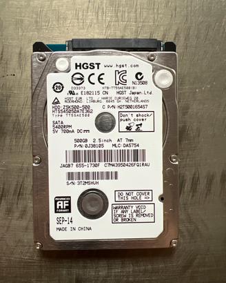 HD 500gb Sata 5400rpm Hard Disk
