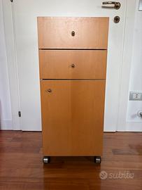 Mobile Bagno LineaBeta specchiato con ruote