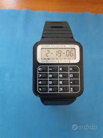 Orologio calcolatrice digitale lcd anni '80